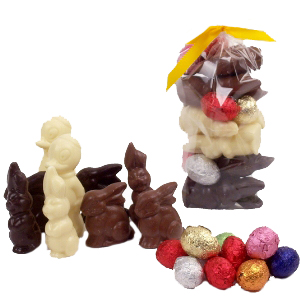 paaspakket met paaspralines Jacques